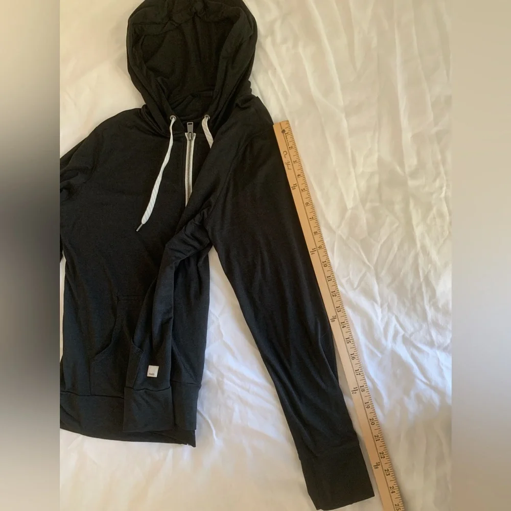 Vuori Halo Performance Full Zip Hoodie | Black | Size Large | DreamKnit™ - Picture 8 of 12